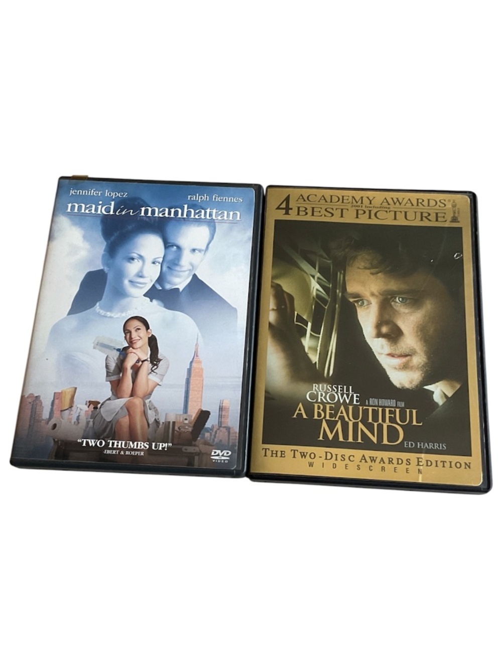 (Maid in Manhattan & A Beautiful Mind) Movies Set of 2